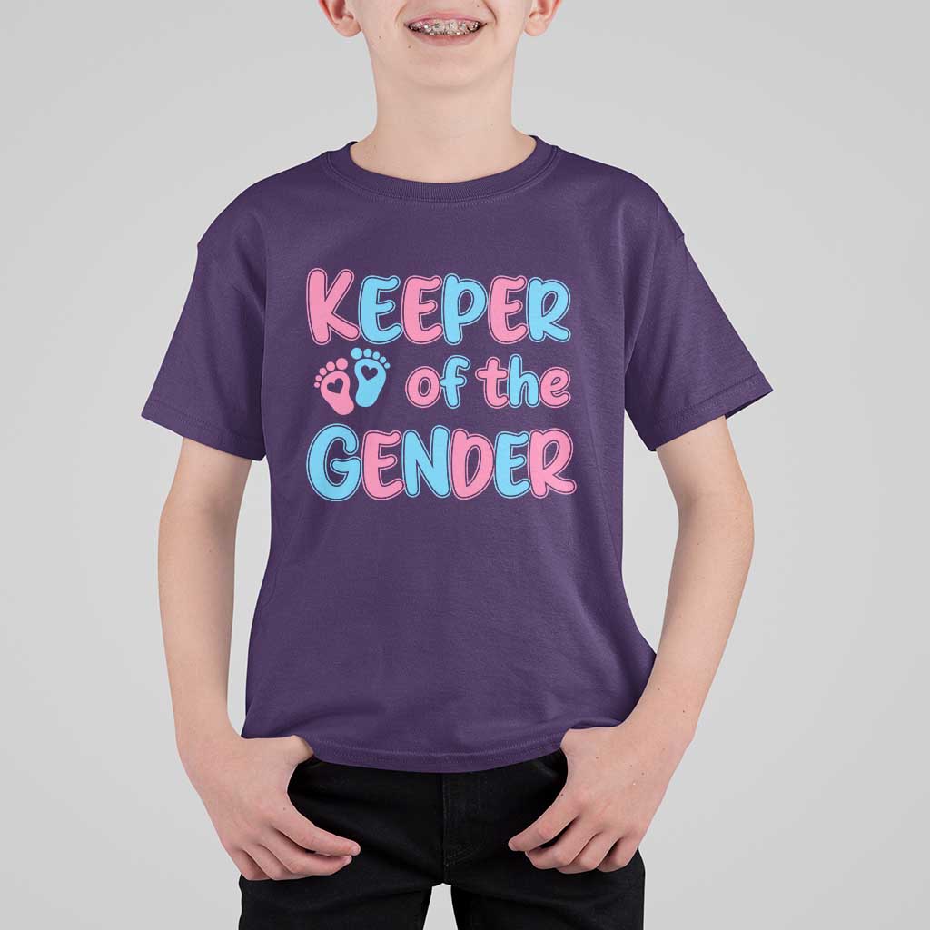 Funny Pregnancy Announcement T Shirt For Kid Keeper Of The Gender