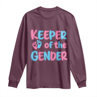 Funny Pregnancy Announcement Long Sleeve Shirt Keeper Of The Gender