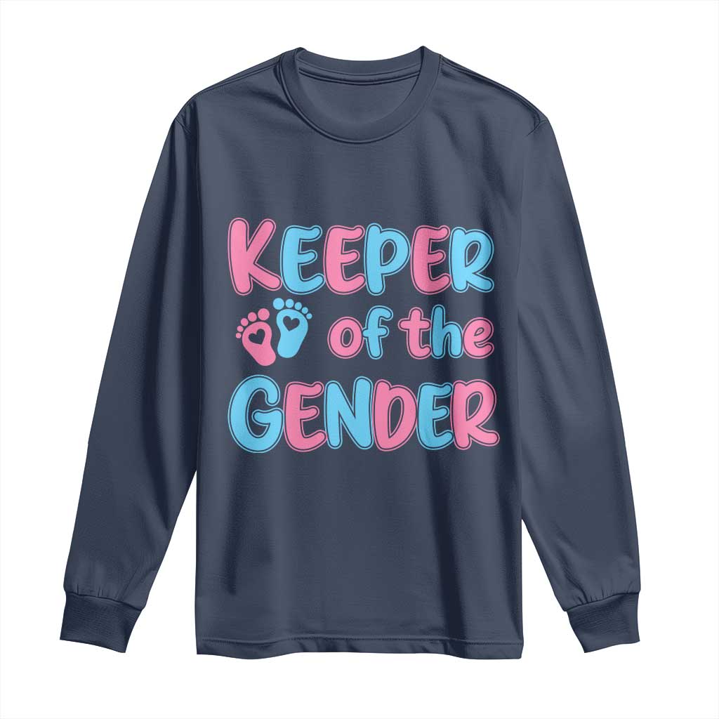 Funny Pregnancy Announcement Long Sleeve Shirt Keeper Of The Gender
