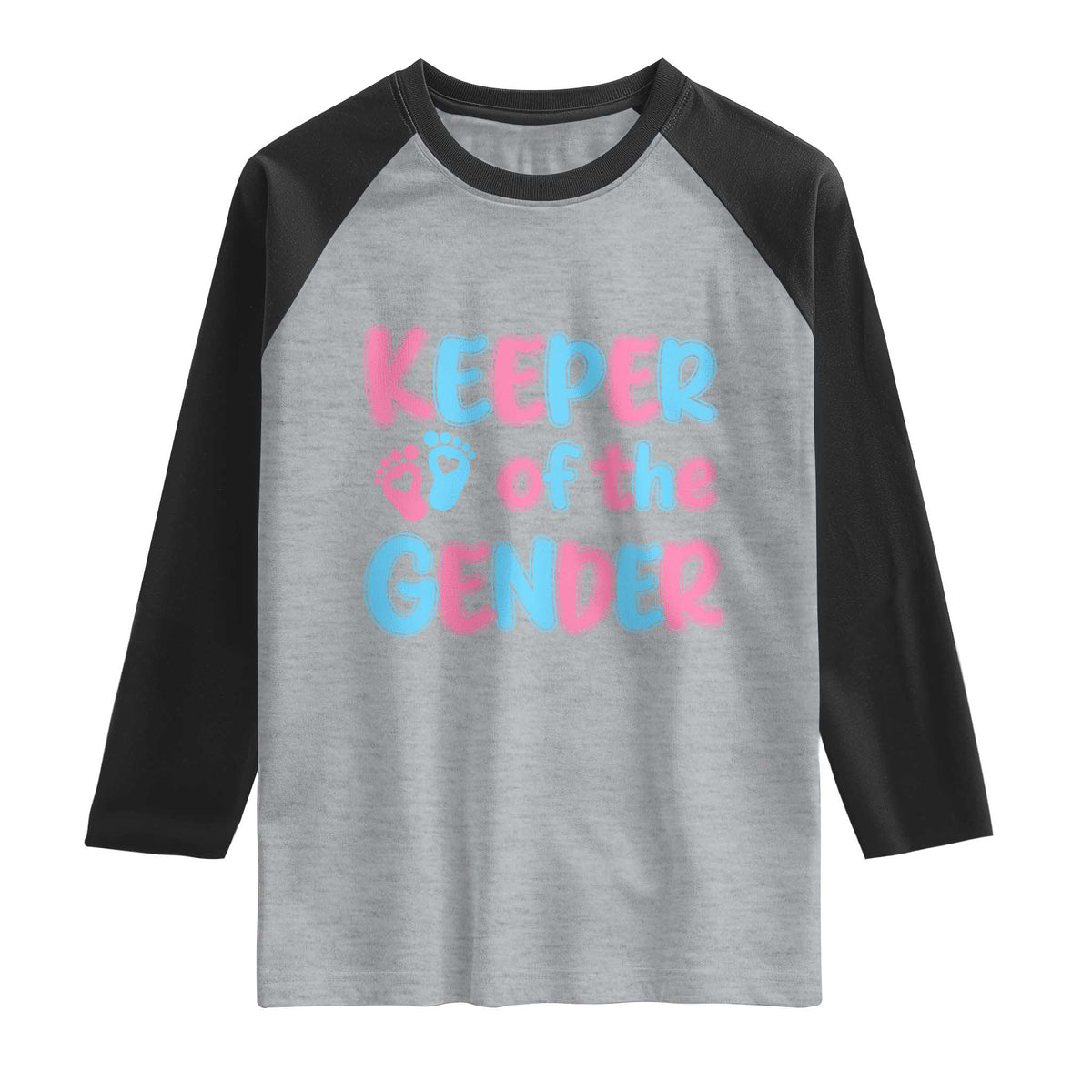 Funny Pregnancy Announcement Raglan Shirt Keeper Of The Gender