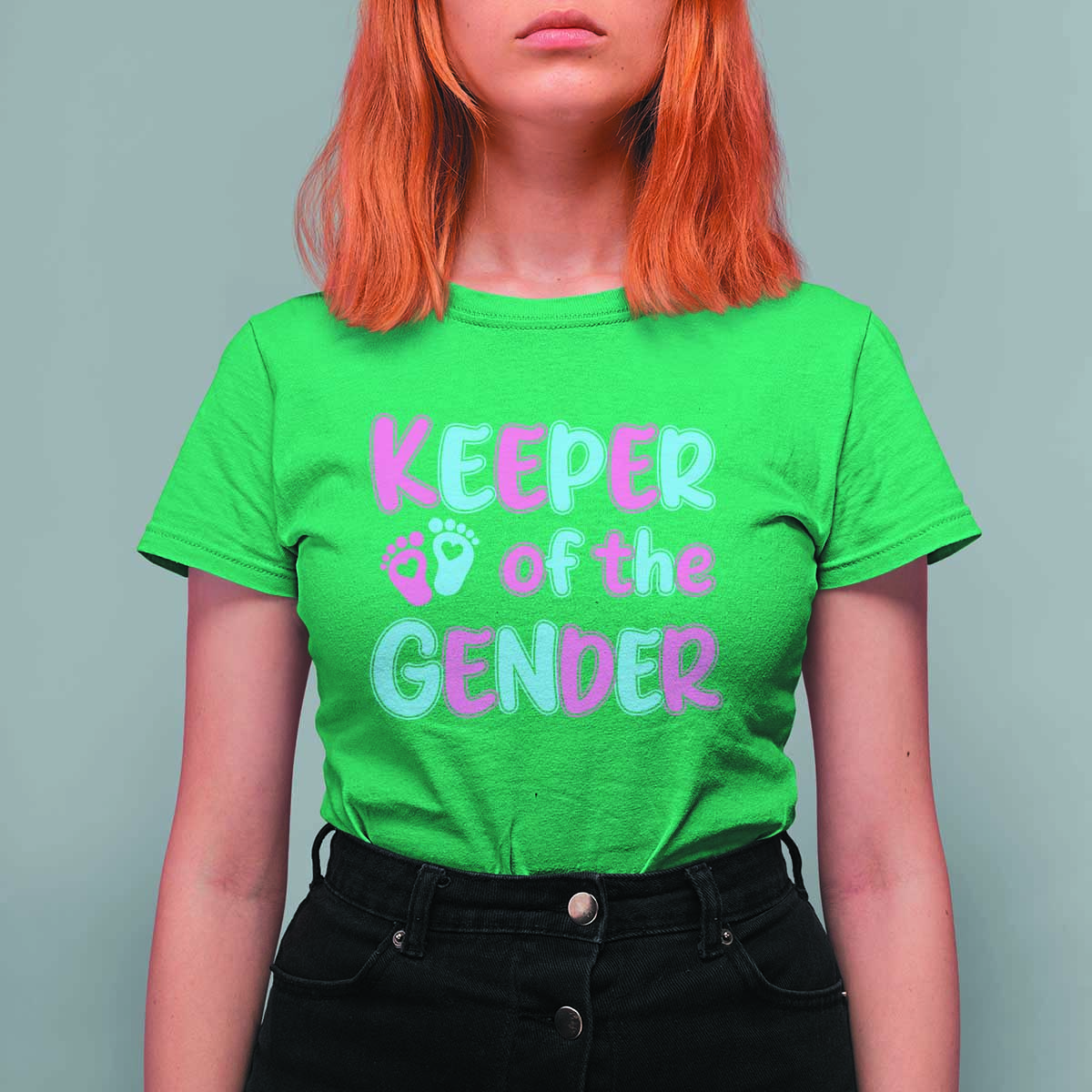 Funny Pregnancy Announcement T Shirt For Women Keeper Of The Gender