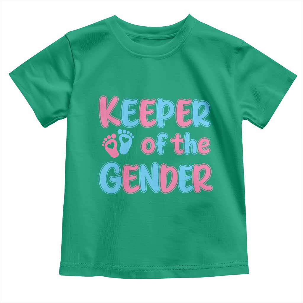 Funny Pregnancy Announcement Toddler T Shirt Keeper Of The Gender