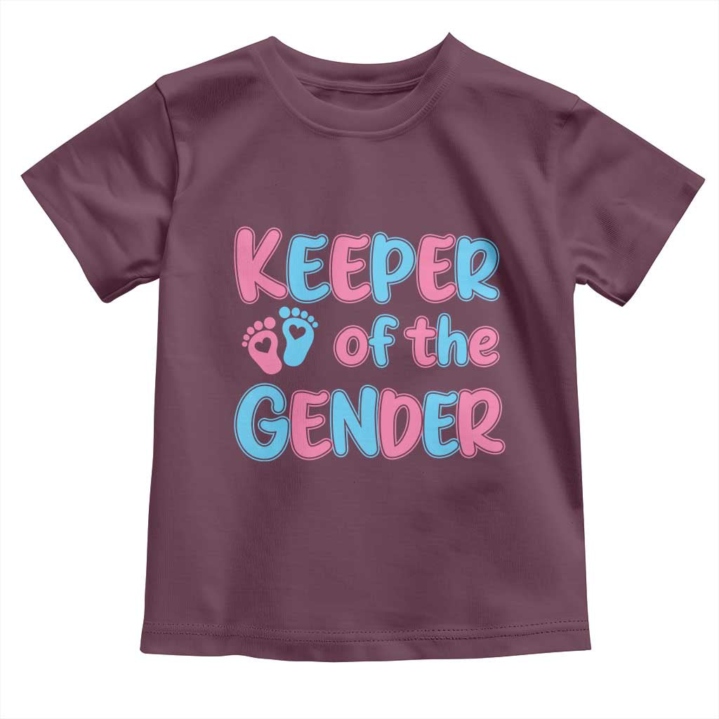 Funny Pregnancy Announcement Toddler T Shirt Keeper Of The Gender