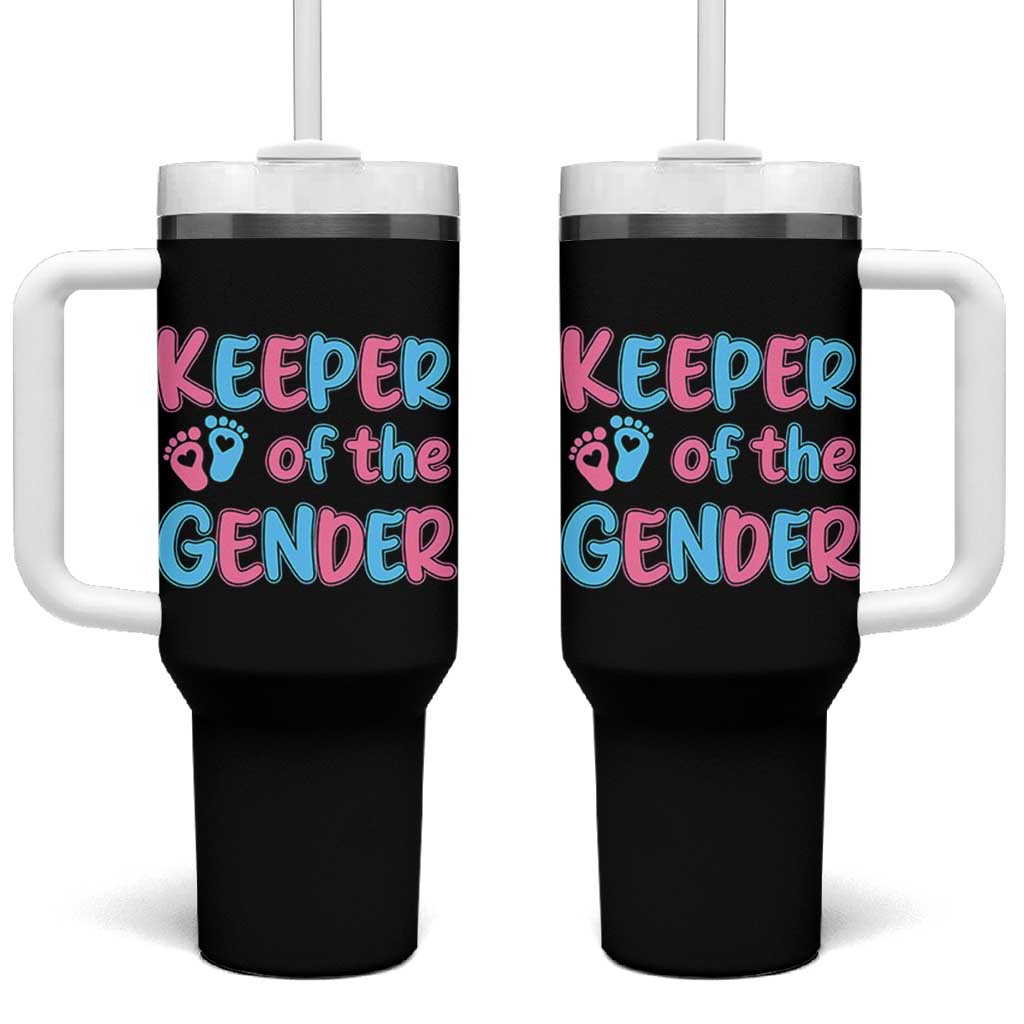 Funny Pregnancy Announcement Tumbler With Handle Keeper Of The Gender