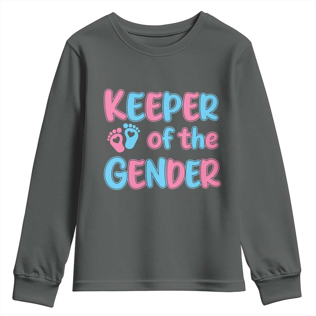 Funny Pregnancy Announcement Youth Sweatshirt Keeper Of The Gender