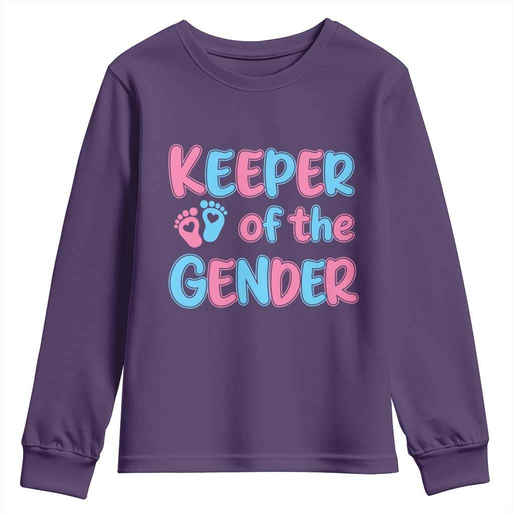 Funny Pregnancy Announcement Youth Sweatshirt Keeper Of The Gender