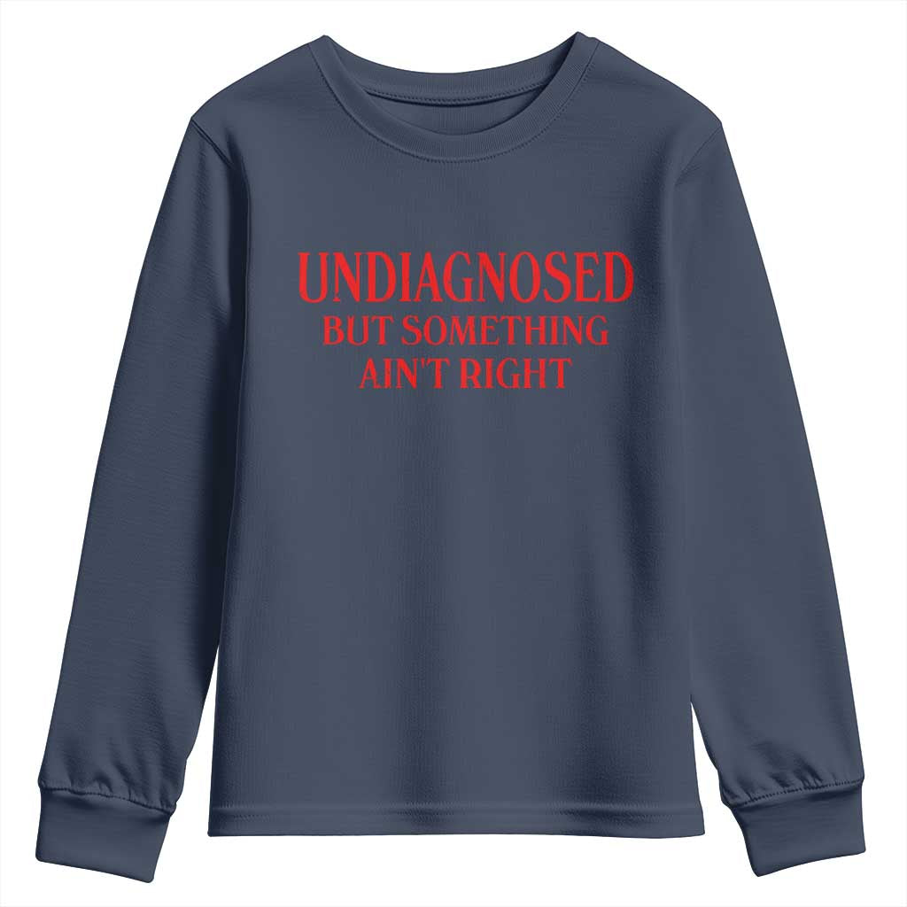 Funny Sarcastic Youth Sweatshirt Undiagnosed But Something Aint Right