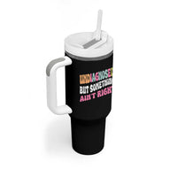 Funny Relatable Saying Tumbler With Handle Undiagnosed But Something Aint Right