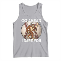 Funny Bigfoot Baseball Catcher Tank Top Go Ahead I Dare You Gift - Wonder Print Shop