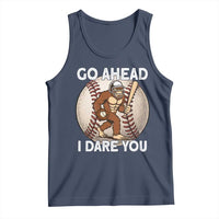 Funny Bigfoot Baseball Catcher Tank Top Go Ahead I Dare You Gift - Wonder Print Shop