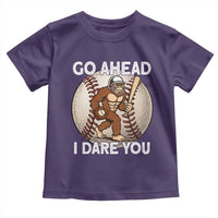 Funny Bigfoot Baseball Catcher Toddler T Shirt Go Ahead I Dare You Gift - Wonder Print Shop