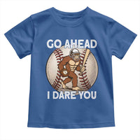 Funny Bigfoot Baseball Catcher Toddler T Shirt Go Ahead I Dare You Gift - Wonder Print Shop