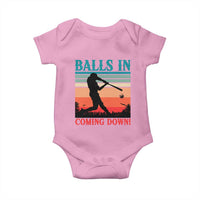 Funny BaseBall Lover Baby Onesie Balls In Coming Down - Wonder Print Shop