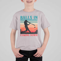 Funny BaseBall Lover T Shirt For Kid Balls In Coming Down - Wonder Print Shop