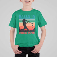 Funny BaseBall Lover T Shirt For Kid Balls In Coming Down - Wonder Print Shop