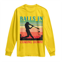 Funny BaseBall Lover Long Sleeve Shirt Balls In Coming Down - Wonder Print Shop