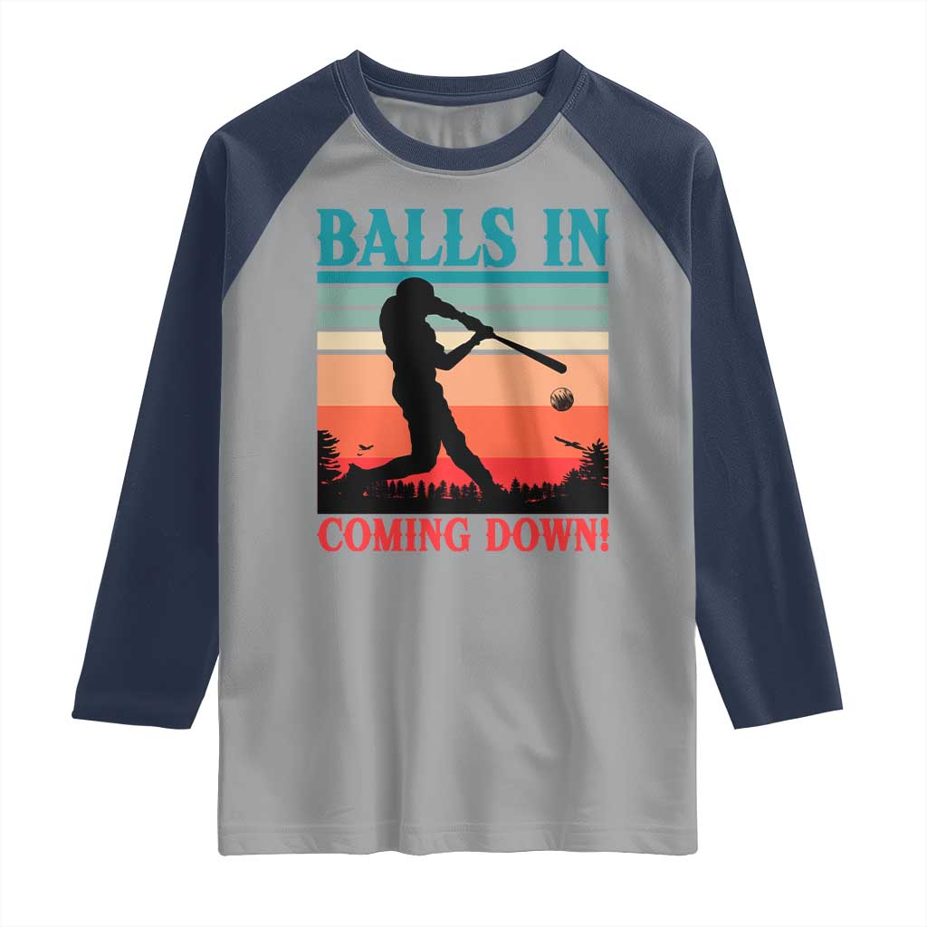 Funny BaseBall Lover Raglan Shirt Balls In Coming Down - Wonder Print Shop