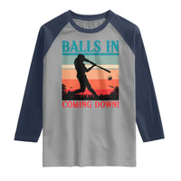 Funny BaseBall Lover Raglan Shirt Balls In Coming Down - Wonder Print Shop