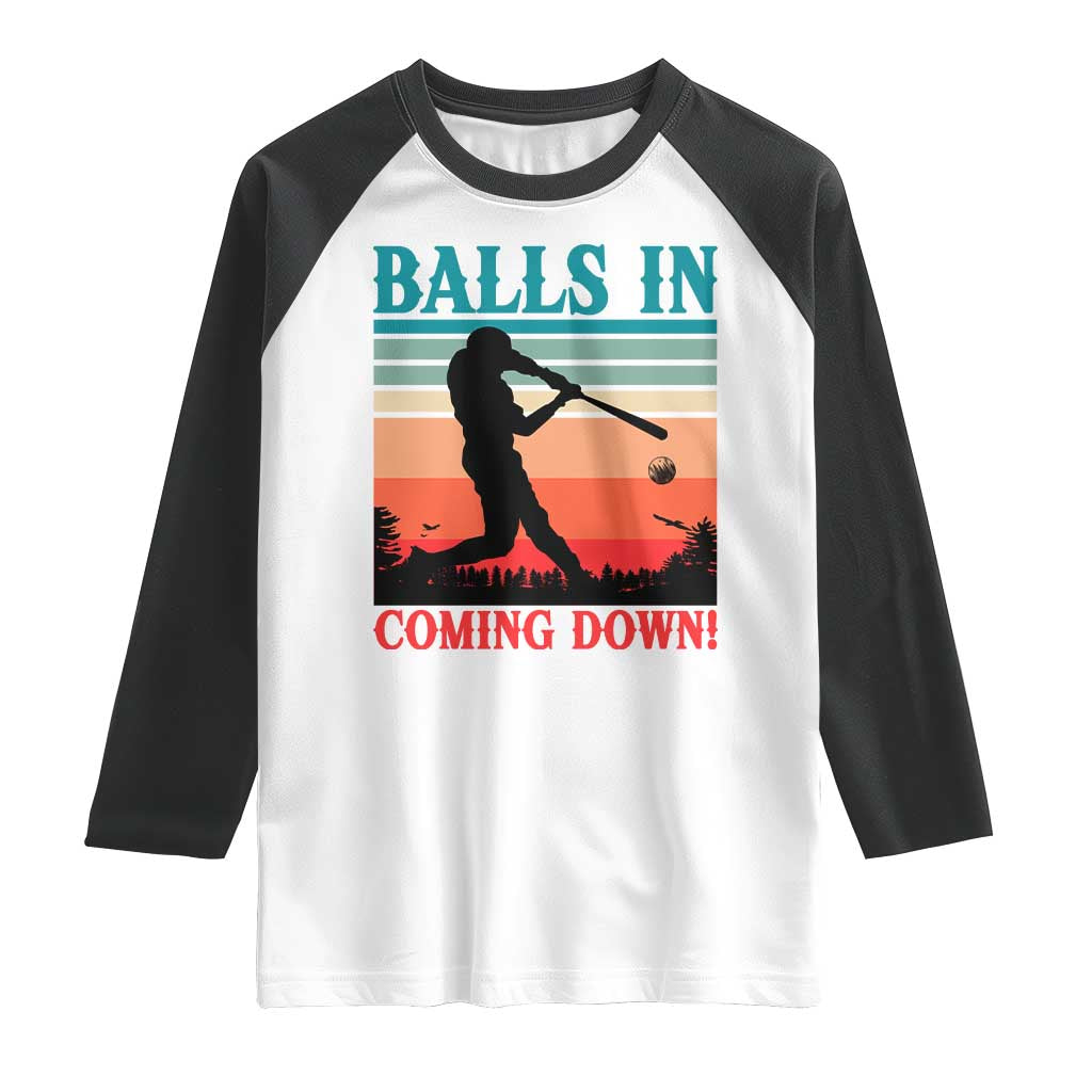 Funny BaseBall Lover Raglan Shirt Balls In Coming Down - Wonder Print Shop