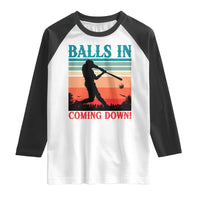 Funny BaseBall Lover Raglan Shirt Balls In Coming Down - Wonder Print Shop