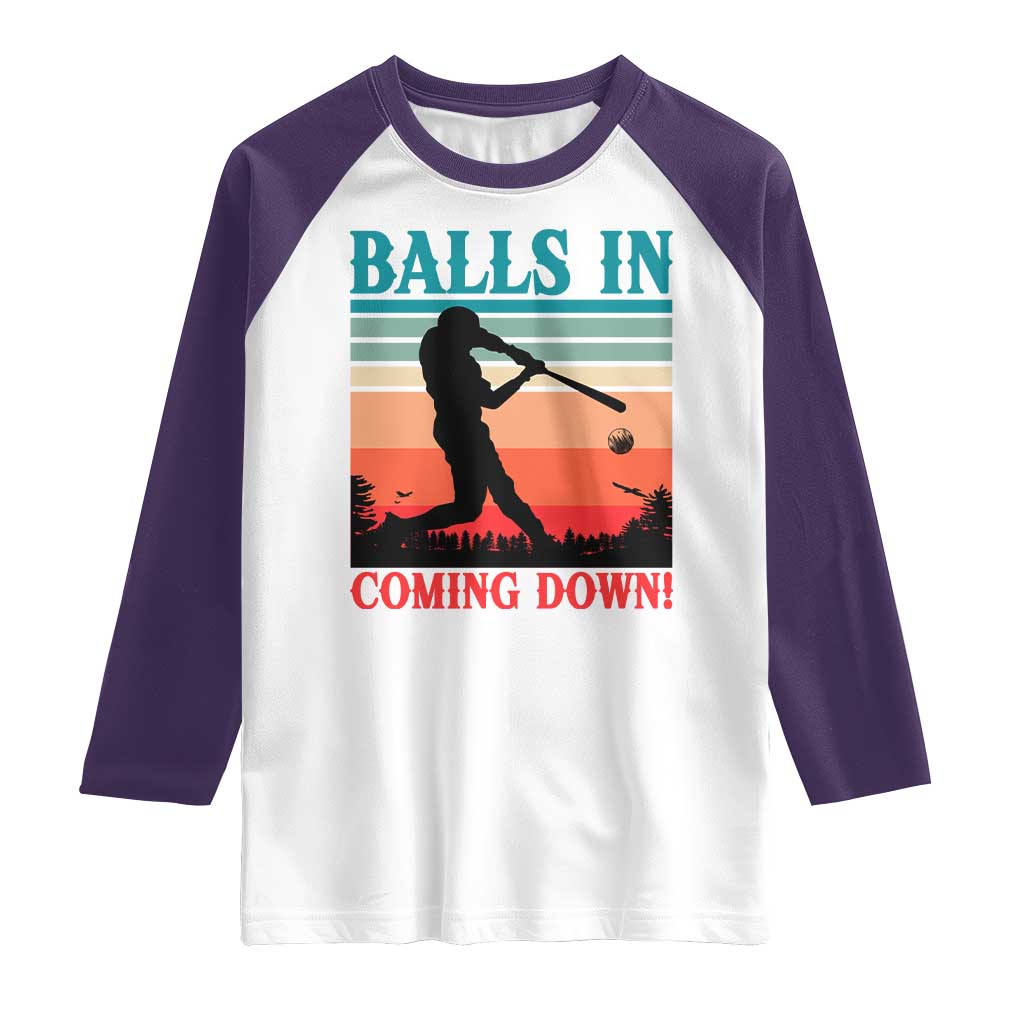 Funny BaseBall Lover Raglan Shirt Balls In Coming Down - Wonder Print Shop