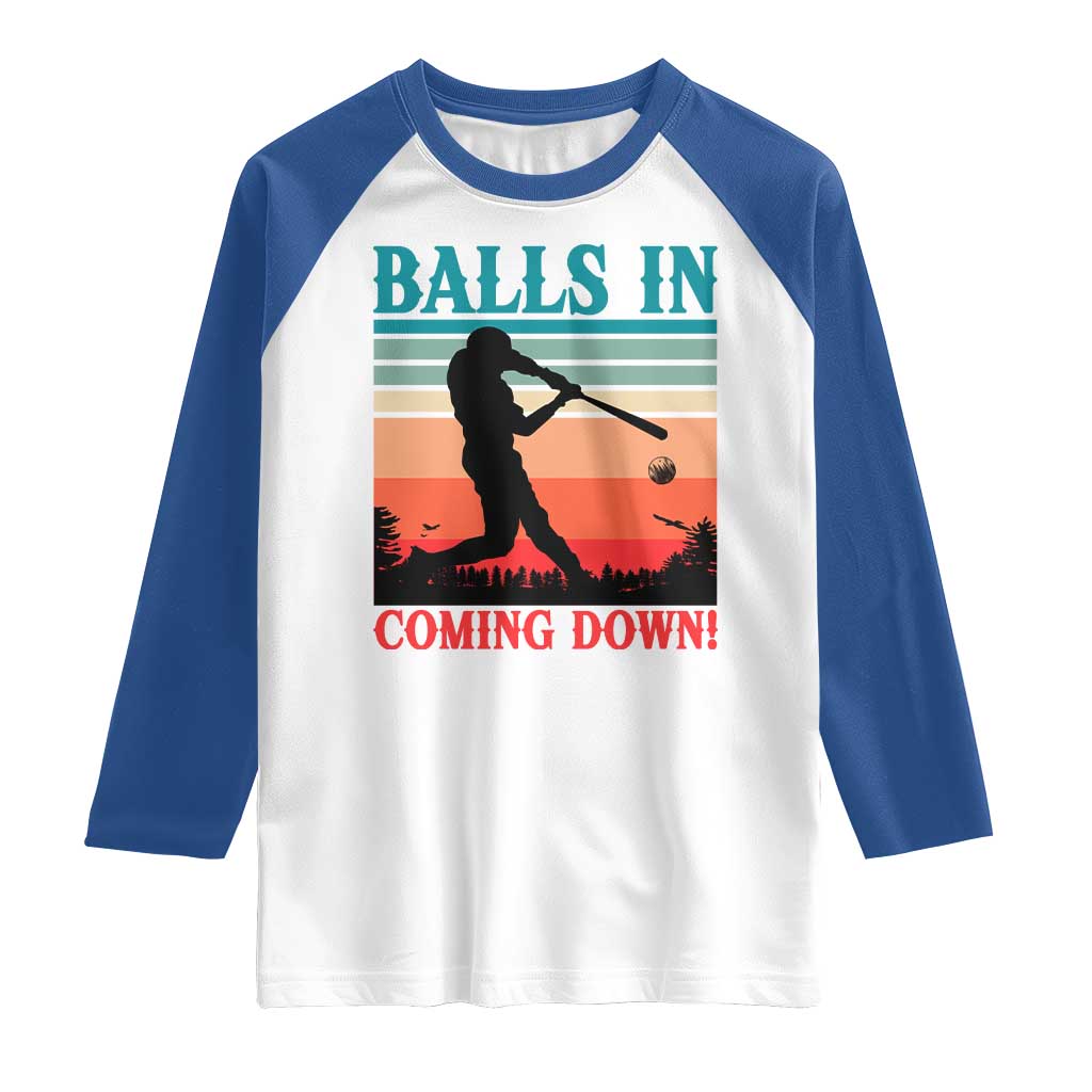 Funny BaseBall Lover Raglan Shirt Balls In Coming Down - Wonder Print Shop