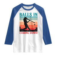Funny BaseBall Lover Raglan Shirt Balls In Coming Down - Wonder Print Shop