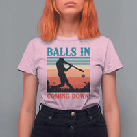 Funny BaseBall Lover T Shirt For Women Balls In Coming Down - Wonder Print Shop