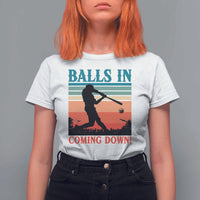 Funny BaseBall Lover T Shirt For Women Balls In Coming Down - Wonder Print Shop