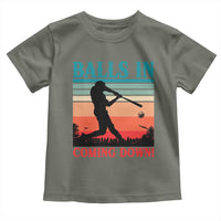 Funny BaseBall Lover Toddler T Shirt Balls In Coming Down - Wonder Print Shop