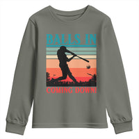 Funny BaseBall Lover Youth Sweatshirt Balls In Coming Down - Wonder Print Shop