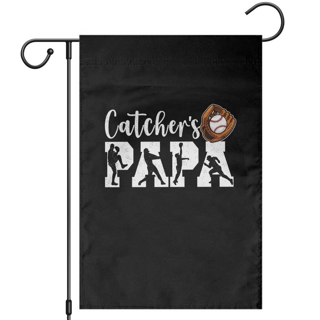 Catchers Papa Garden Flag Funny Gift For Catcher Player - Wonder Print Shop