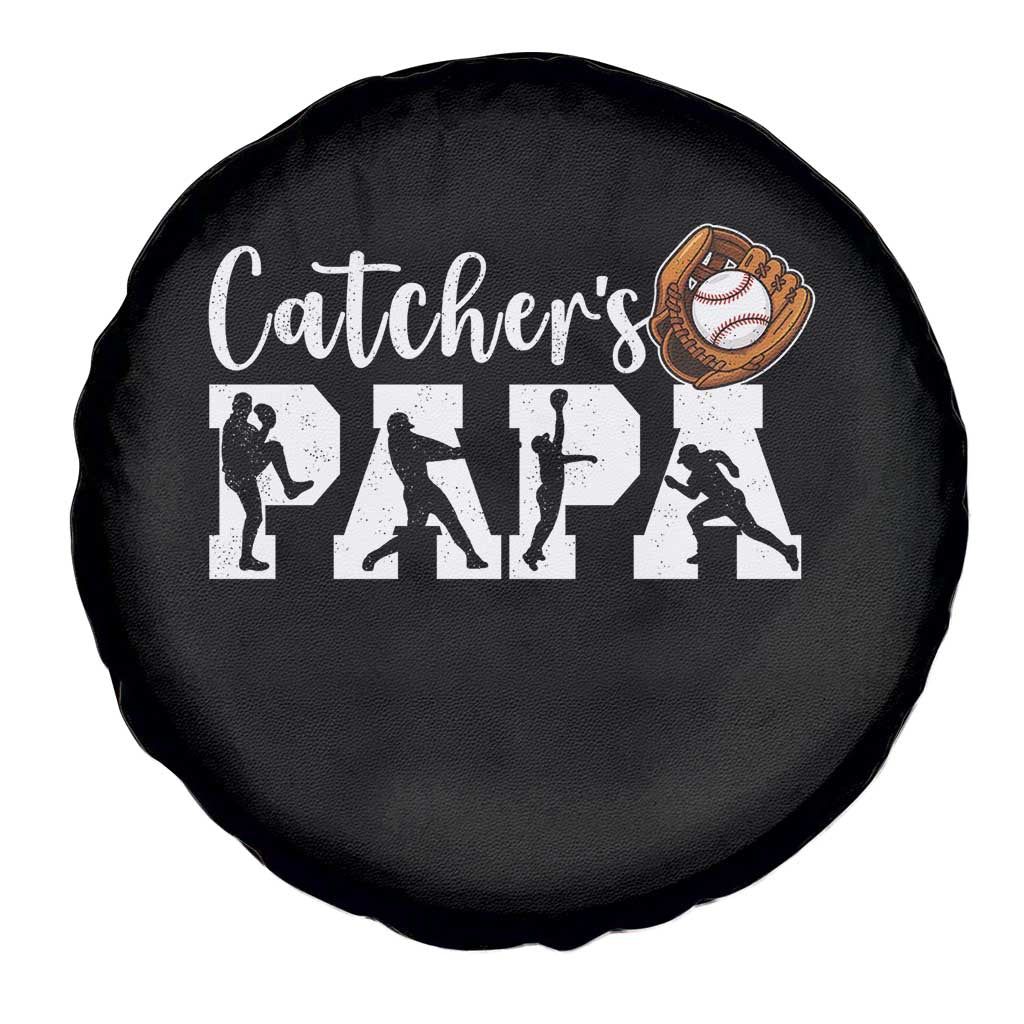 Catchers Papa Spare Tire Cover Funny Gift For Catcher Player - Wonder Print Shop