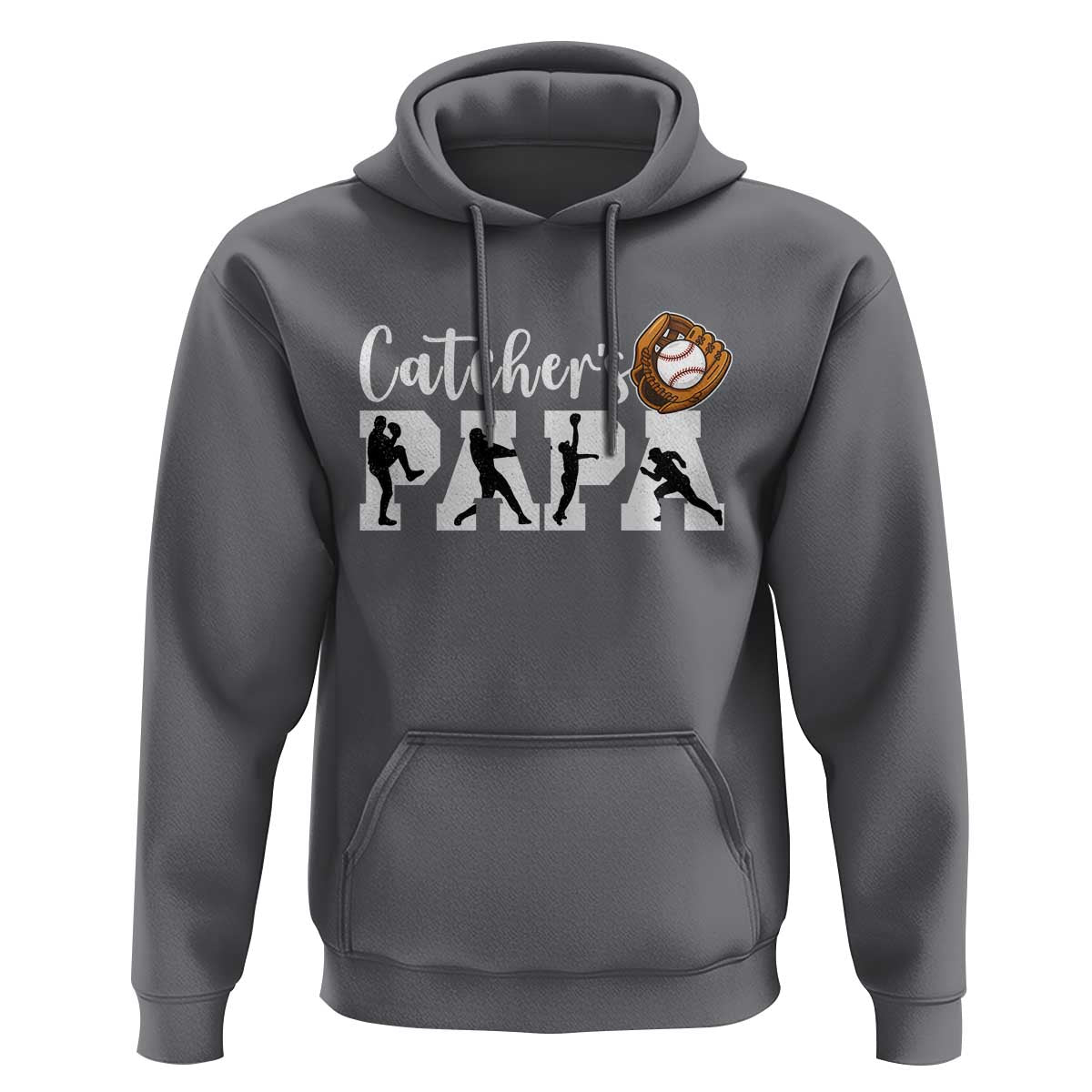 Catchers Papa Hoodie Funny Gift For Catcher Player - Wonder Print Shop