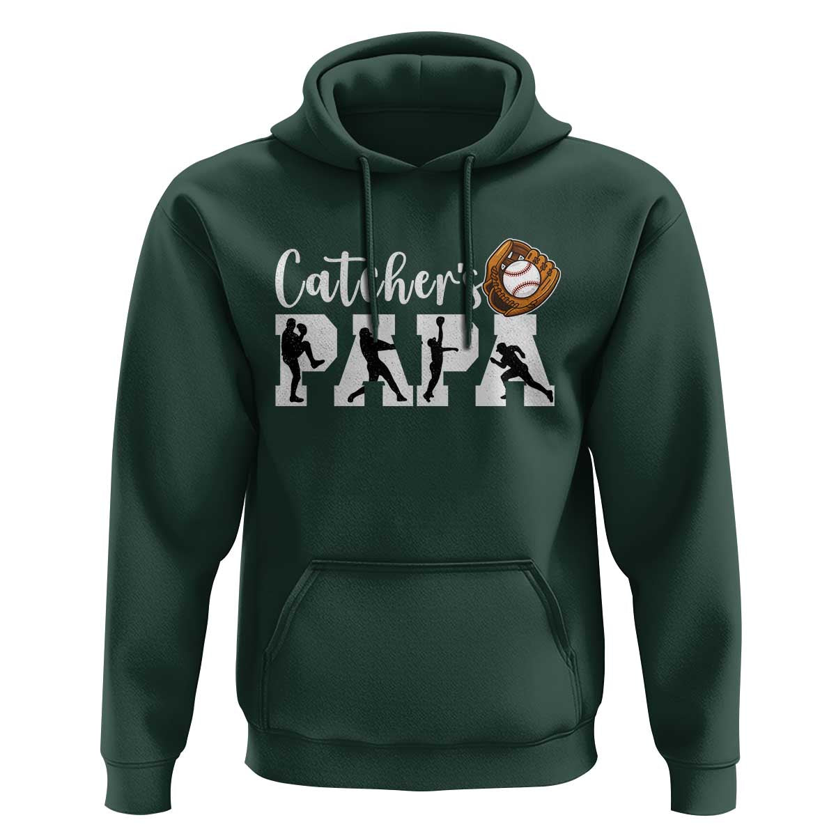 Catchers Papa Hoodie Funny Gift For Catcher Player - Wonder Print Shop