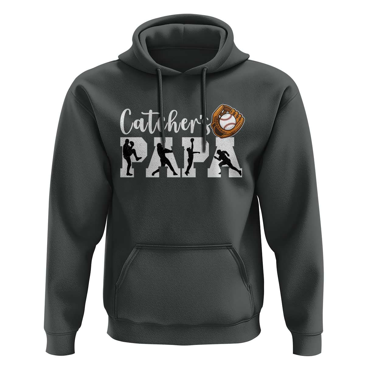 Catchers Papa Hoodie Funny Gift For Catcher Player - Wonder Print Shop