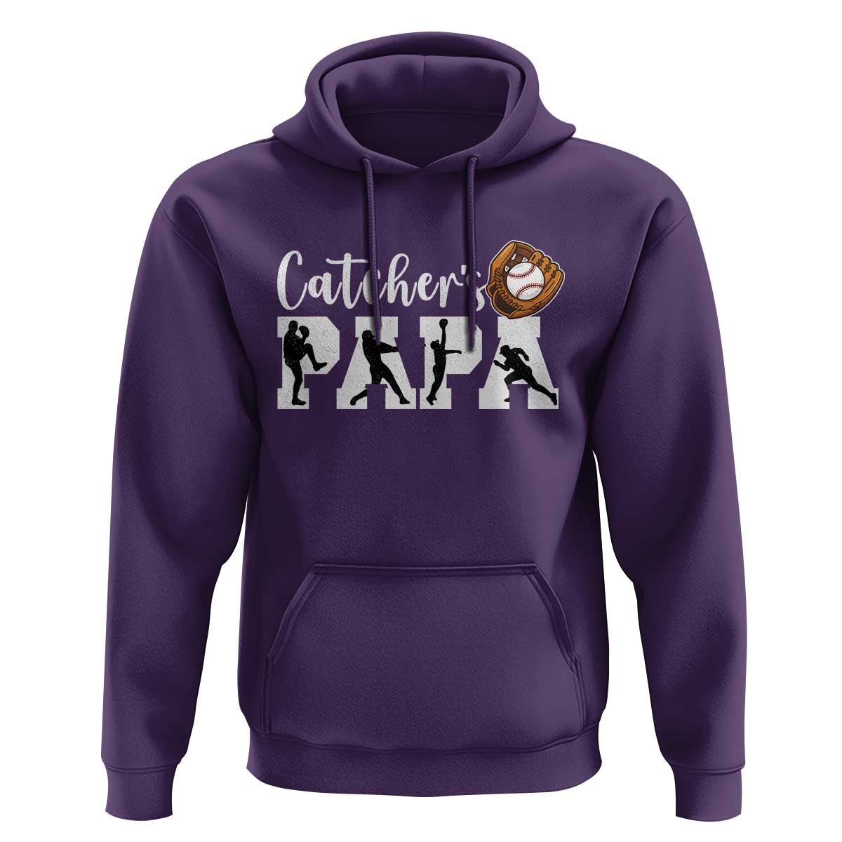 Catchers Papa Hoodie Funny Gift For Catcher Player - Wonder Print Shop