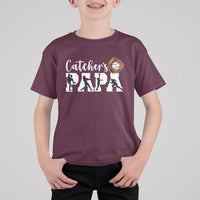 Catchers Papa T Shirt For Kid Funny Gift For Catcher Player - Wonder Print Shop