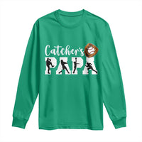 Catchers Papa Long Sleeve Shirt Funny Gift For Catcher Player - Wonder Print Shop