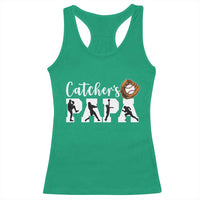 Catchers Papa Racerback Tank Top Funny Gift For Catcher Player - Wonder Print Shop