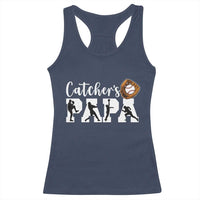 Catchers Papa Racerback Tank Top Funny Gift For Catcher Player - Wonder Print Shop