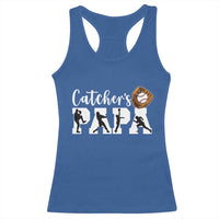Catchers Papa Racerback Tank Top Funny Gift For Catcher Player - Wonder Print Shop