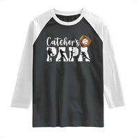Catchers Papa Raglan Shirt Funny Gift For Catcher Player - Wonder Print Shop