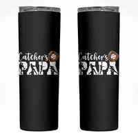 Catchers Papa Skinny Tumbler Funny Gift For Catcher Player