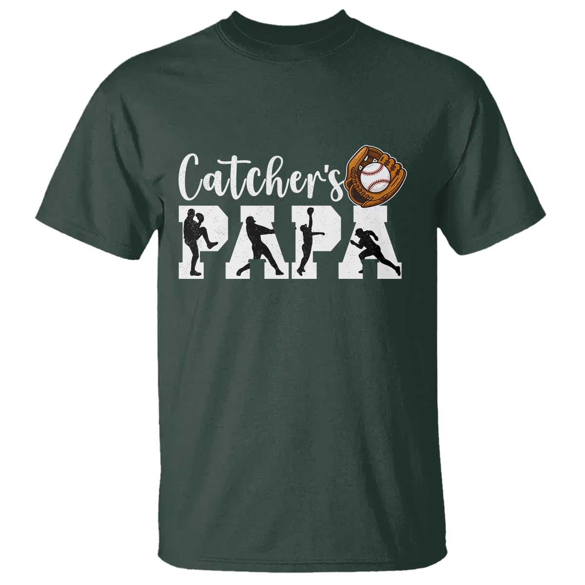 Catchers Papa T Shirt Funny Gift For Catcher Player - Wonder Print Shop