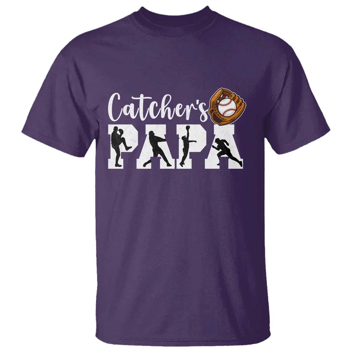 Catchers Papa T Shirt Funny Gift For Catcher Player - Wonder Print Shop