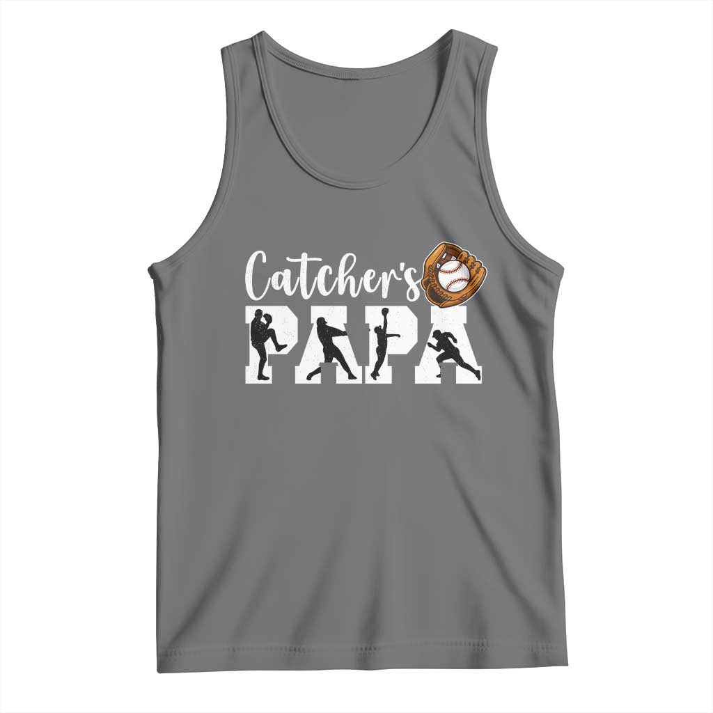 Catchers Papa Tank Top Funny Gift For Catcher Player - Wonder Print Shop