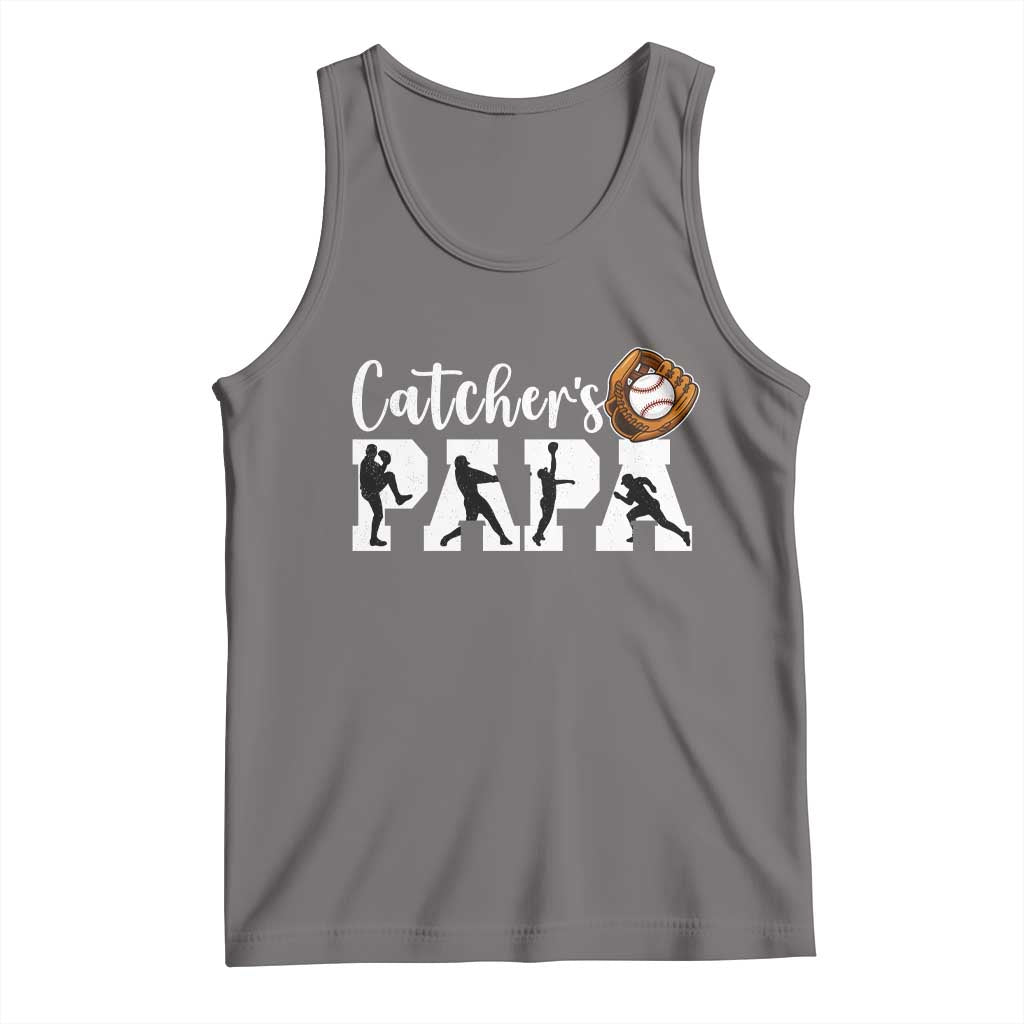 Catchers Papa Tank Top Funny Gift For Catcher Player - Wonder Print Shop
