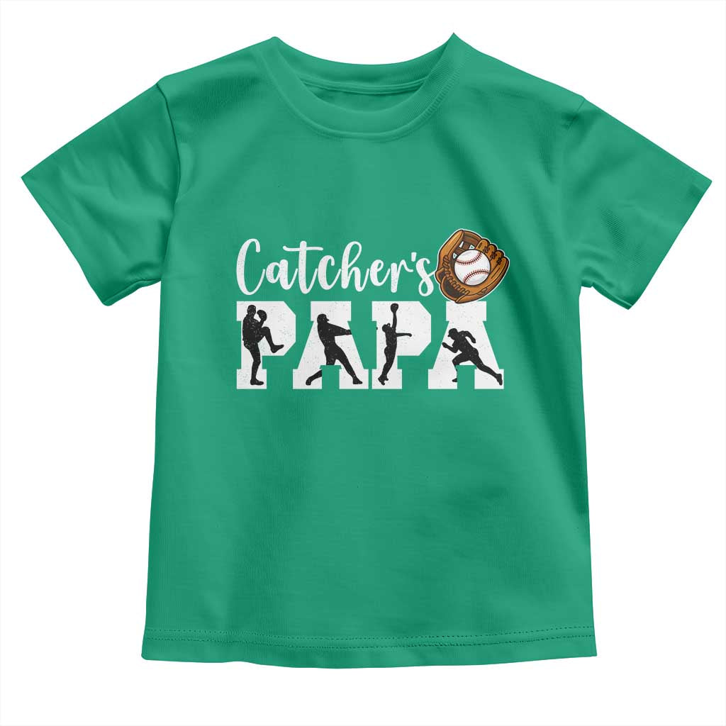Catchers Papa Toddler T Shirt Funny Gift For Catcher Player - Wonder Print Shop
