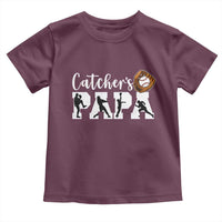 Catchers Papa Toddler T Shirt Funny Gift For Catcher Player - Wonder Print Shop